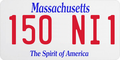 MA license plate 150NI1