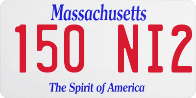 MA license plate 150NI2