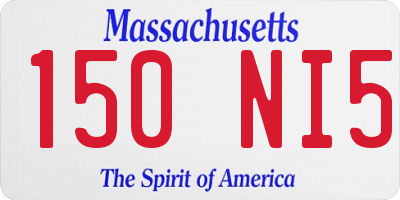 MA license plate 150NI5