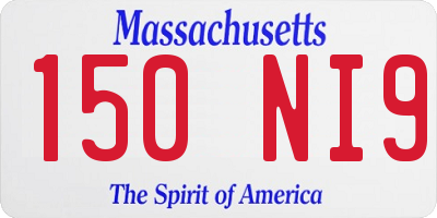 MA license plate 150NI9