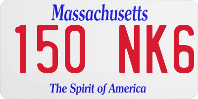 MA license plate 150NK6