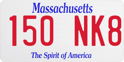 MA license plate 150NK8
