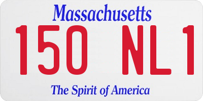 MA license plate 150NL1