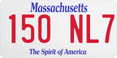 MA license plate 150NL7