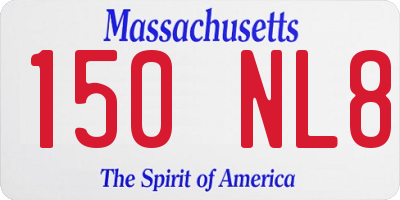 MA license plate 150NL8