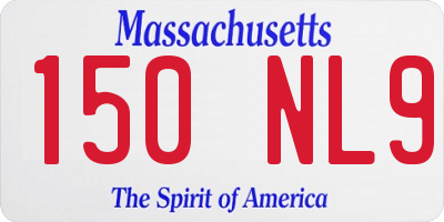 MA license plate 150NL9