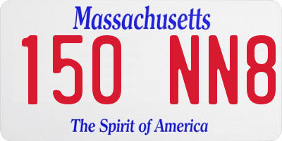 MA license plate 150NN8