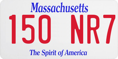 MA license plate 150NR7