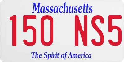 MA license plate 150NS5