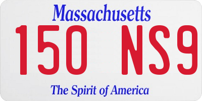 MA license plate 150NS9