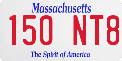 MA license plate 150NT8
