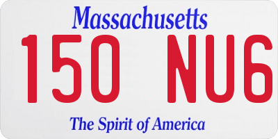 MA license plate 150NU6