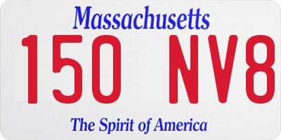 MA license plate 150NV8