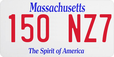 MA license plate 150NZ7