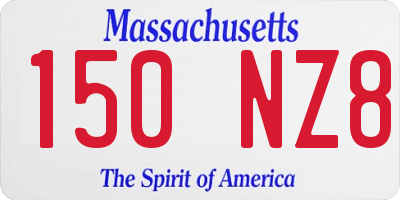 MA license plate 150NZ8