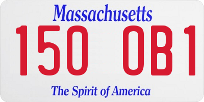 MA license plate 150OB1