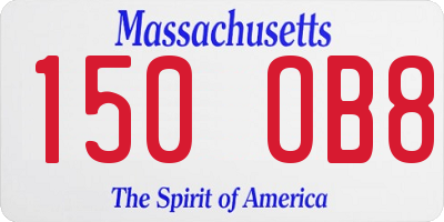 MA license plate 150OB8