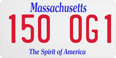 MA license plate 150OG1