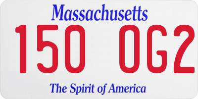 MA license plate 150OG2