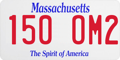 MA license plate 150OM2