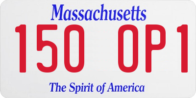 MA license plate 150OP1