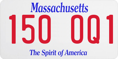 MA license plate 150OQ1
