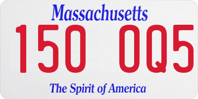 MA license plate 150OQ5