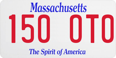 MA license plate 150OT0