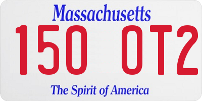 MA license plate 150OT2