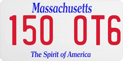 MA license plate 150OT6