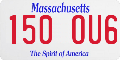 MA license plate 150OU6