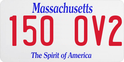 MA license plate 150OV2