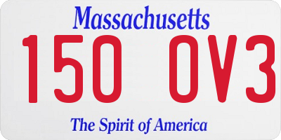 MA license plate 150OV3