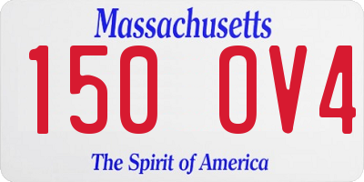 MA license plate 150OV4