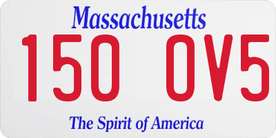 MA license plate 150OV5