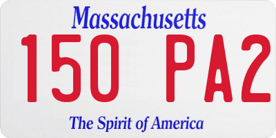 MA license plate 150PA2