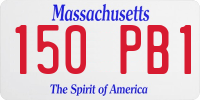 MA license plate 150PB1