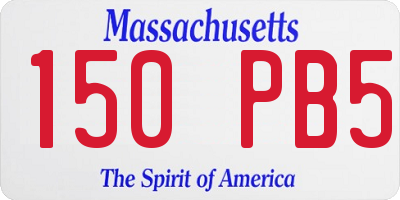 MA license plate 150PB5