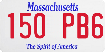 MA license plate 150PB6