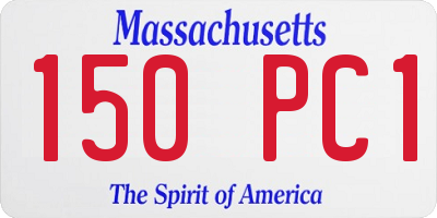 MA license plate 150PC1