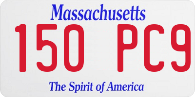 MA license plate 150PC9
