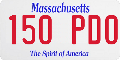 MA license plate 150PD0
