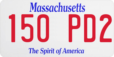 MA license plate 150PD2