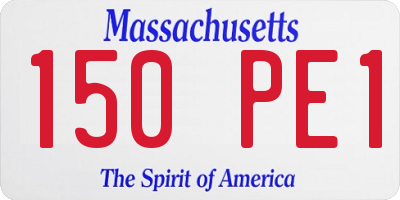 MA license plate 150PE1