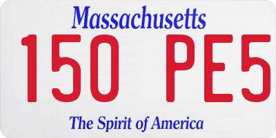 MA license plate 150PE5