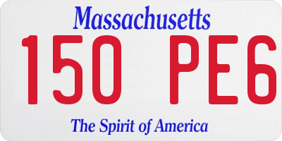 MA license plate 150PE6