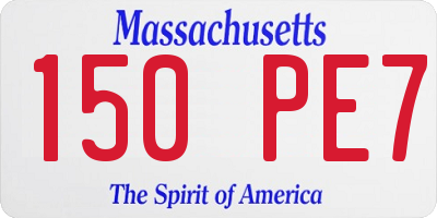 MA license plate 150PE7