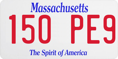 MA license plate 150PE9