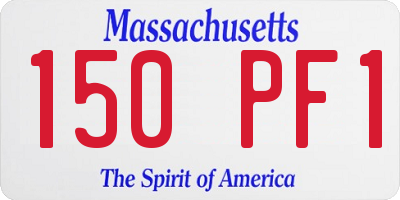 MA license plate 150PF1