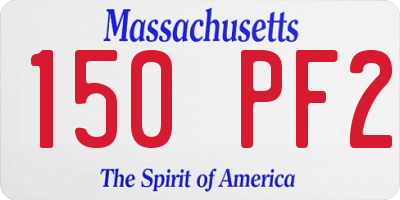 MA license plate 150PF2
